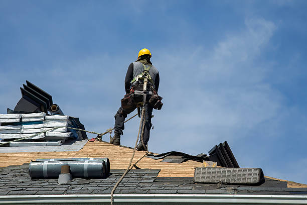 Professional Flat Roof Repair technician working in Dexter, OR